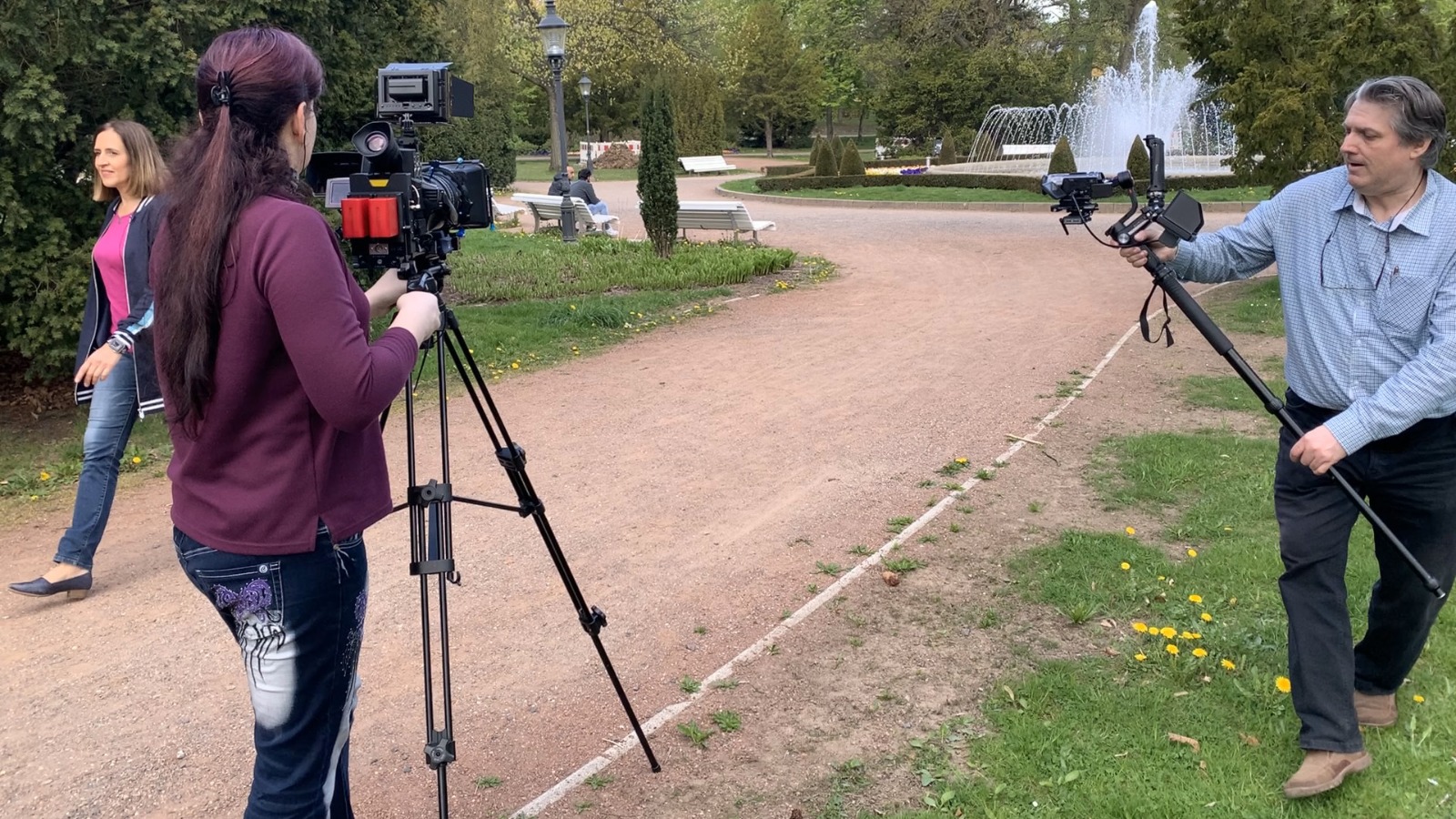 Videodreh Wahlwerbespot Anke Martin-Heede, Aufnahmen mit Video-Gimbal